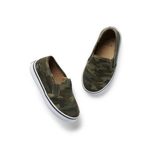Janie and Jack size 8 camo slip on sneakers